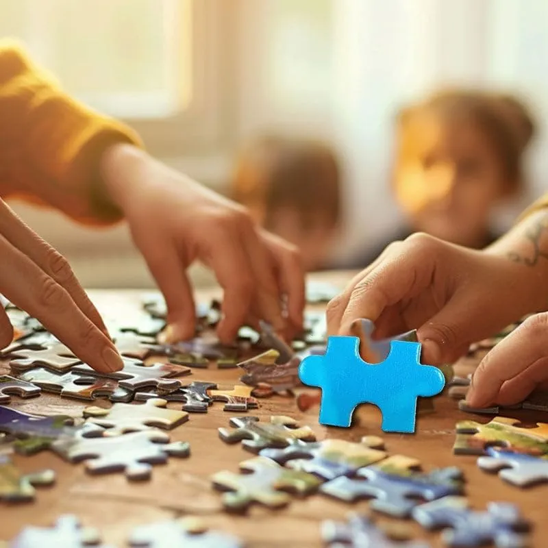 1000 Piece Wooden Jigsaw Puzzles for Adults Painting Grassland Fun Family Activity Game for Teens and Adults