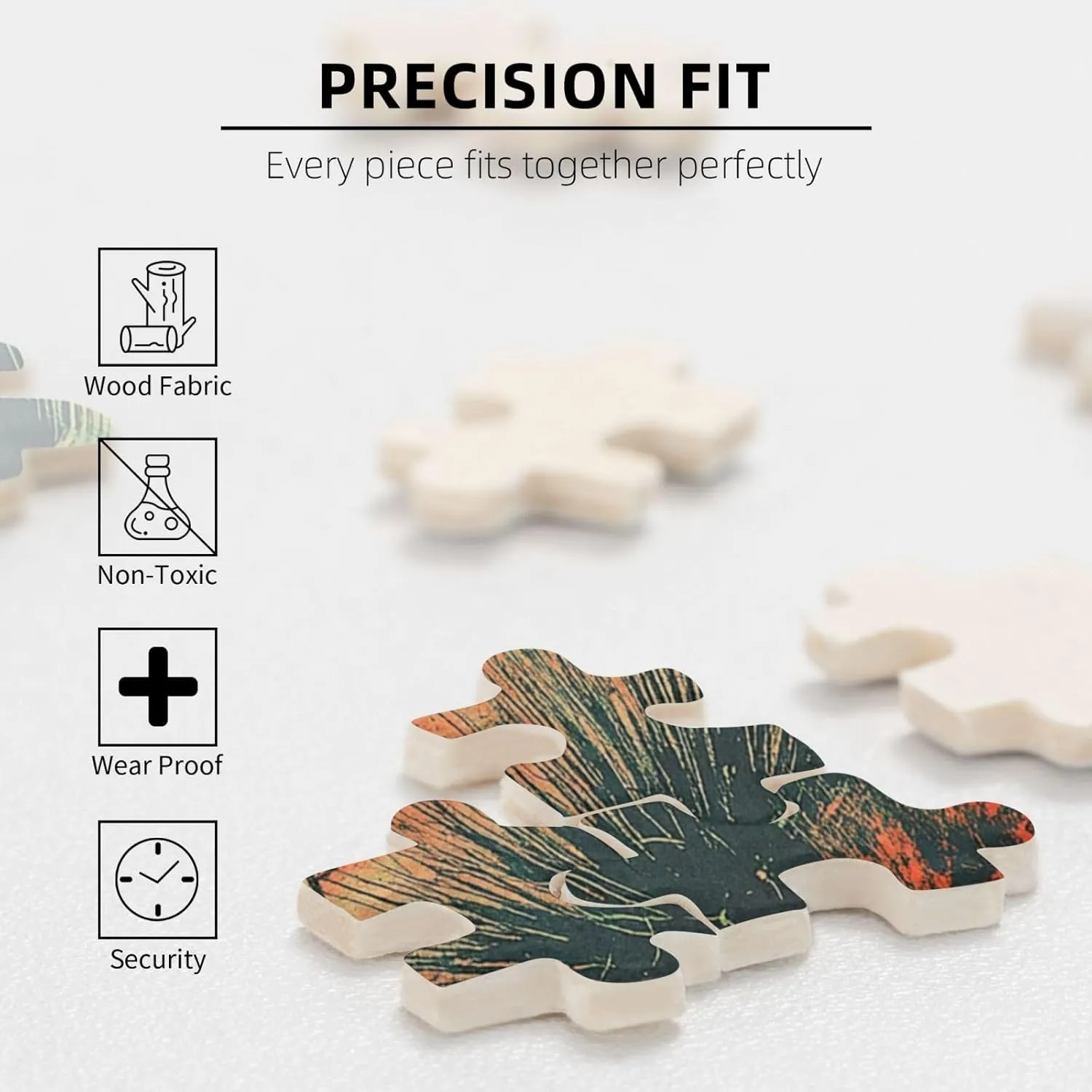 1000 Piece Wooden Puzzle for Adults,Vintage-Style Desert Landscape with Towering Saguaros,Brain Training Challenge,Stress Relief Activity,Retro Southwest Artwork,Eco-Friendly Pieces
