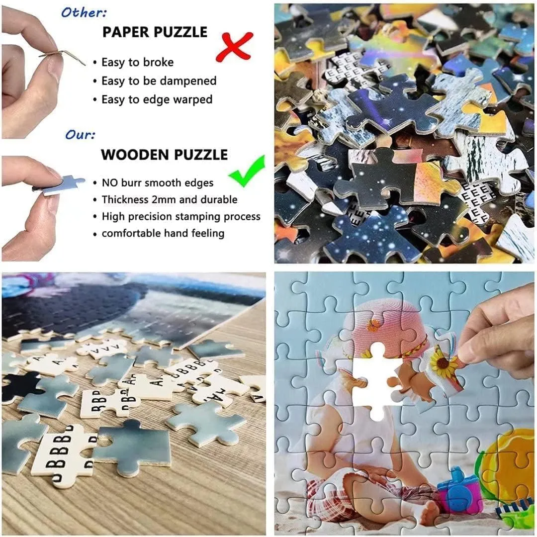 1000 Piece Wooden Puzzle Three Shar Pei Dog Playing Skateboarding Jigsaw Challenging for Youth Children Fun Family Game Preschool Toys
