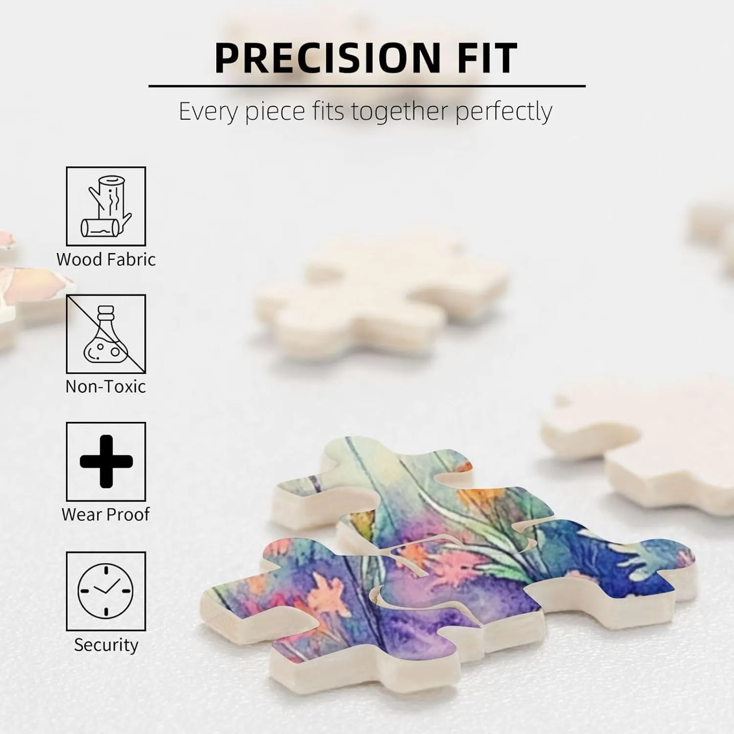 1000 Pieces of Adult Wooden Puzzle - The Flowers on The Grassland are Bright and Colorful,an Ideal Choice for Exercising brainpower,Patience and Hands-on Ability，Gifts for Family