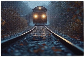 1000 pcs Adult Wooden Jigsaw Puzzle，The Locomotive in The Train Tracks,Stunningly Vibrant Colors Flight of Thought，UAdults Funny Artwork，Pieces Fit Together Perfectly，Gifts for Family
