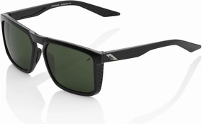 100% Renshaw Square Style Sunglasses Durable Lightweight Active Performance Eyewear Rubber Temple Grip Side Glare Shield