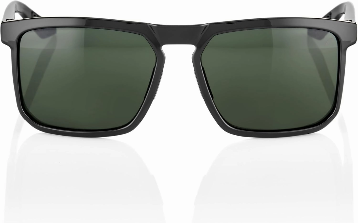 100% Renshaw Square Style Sunglasses Durable Lightweight Active Performance Eyewear Rubber Temple Grip Side Glare Shield