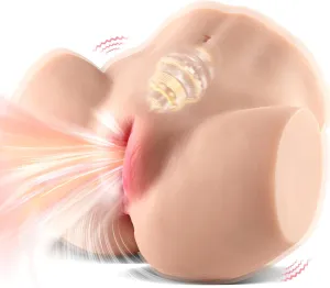 10LB Sex Doll Butt with Sucking Vibrating Motor, Automatic Flesh Realistic Male Masturbator with Plump Vagina, Sex Dolls for Men Silicone Pocket Pussy with Vaginal Channel Adult Sex Toys
