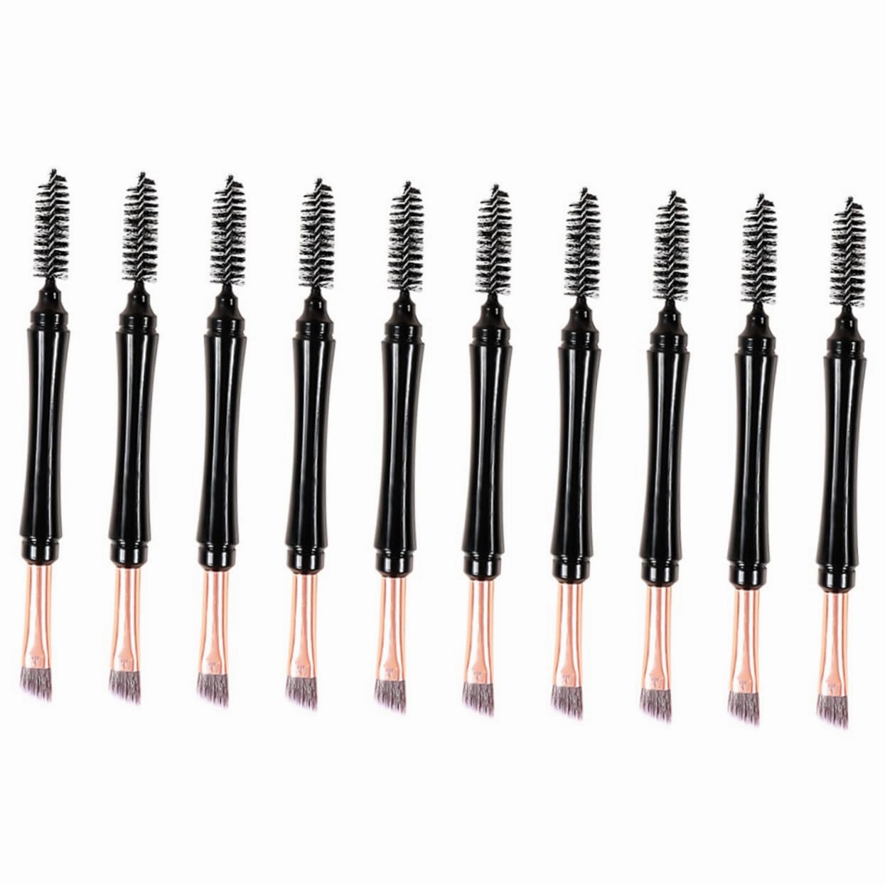 10pcs Dual Tip Makeup Brush Set Brow Lamination Brush Precision Makeup Tools Portable Brow Makeup Brush Kit for Women