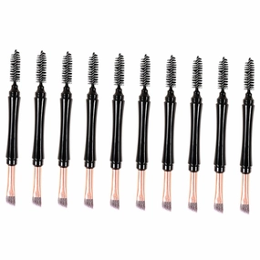 10pcs Dual Tip Makeup Brush Set Brow Lamination Brush Precision Makeup Tools Portable Brow Makeup Brush Kit for Women