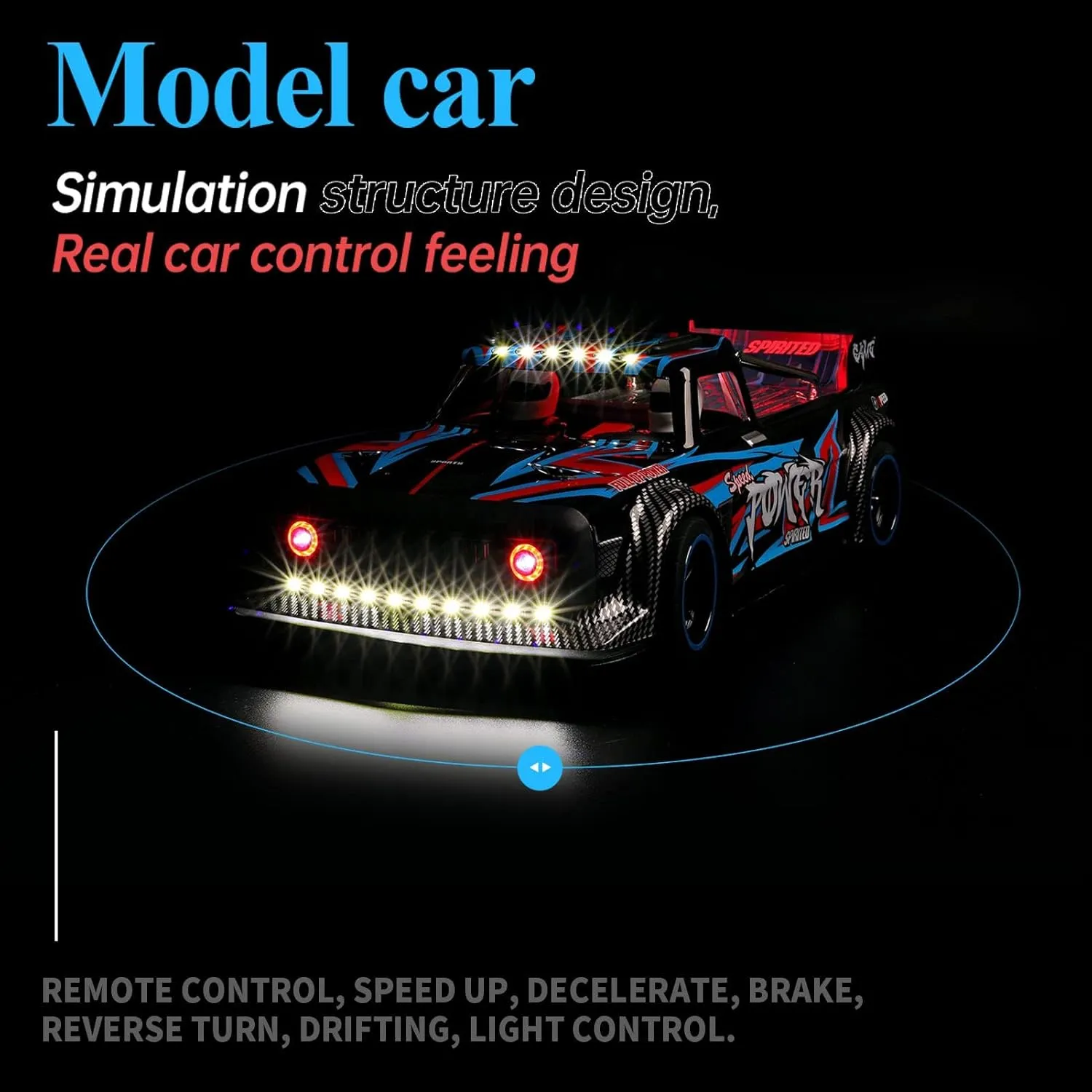 1:10 Remote Control Car 2.4G RC Car 60KM/H High Speed Brushless Fast Cars 4WD RC Drift Car Truck Hobby Grade Racing Car for Kids and Adults
