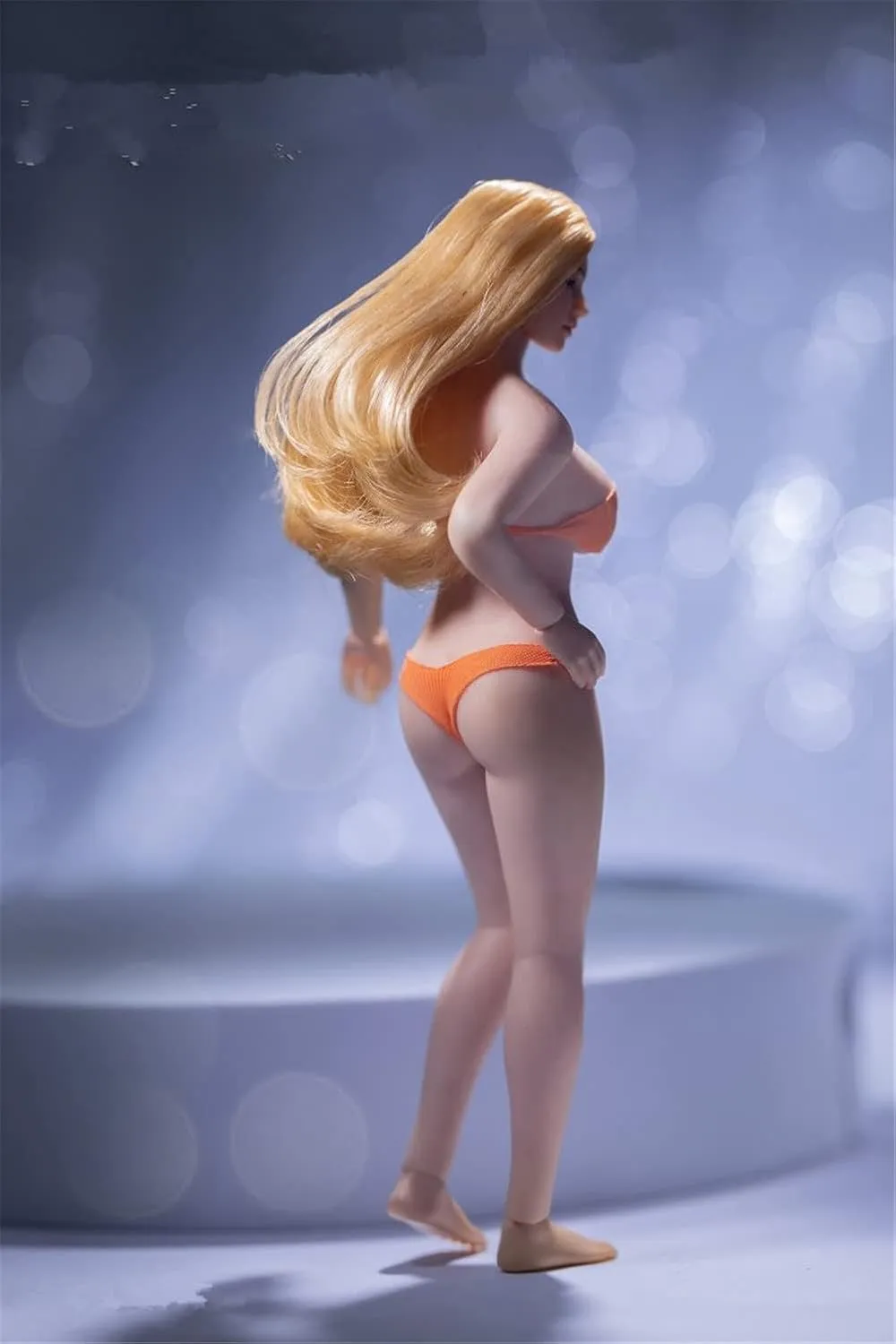 1/12 Scale Action Figure,6 inch Female Super-Flexible Slightly Fat Pale Skin Large Bust Action Figure Doll Collection T05A