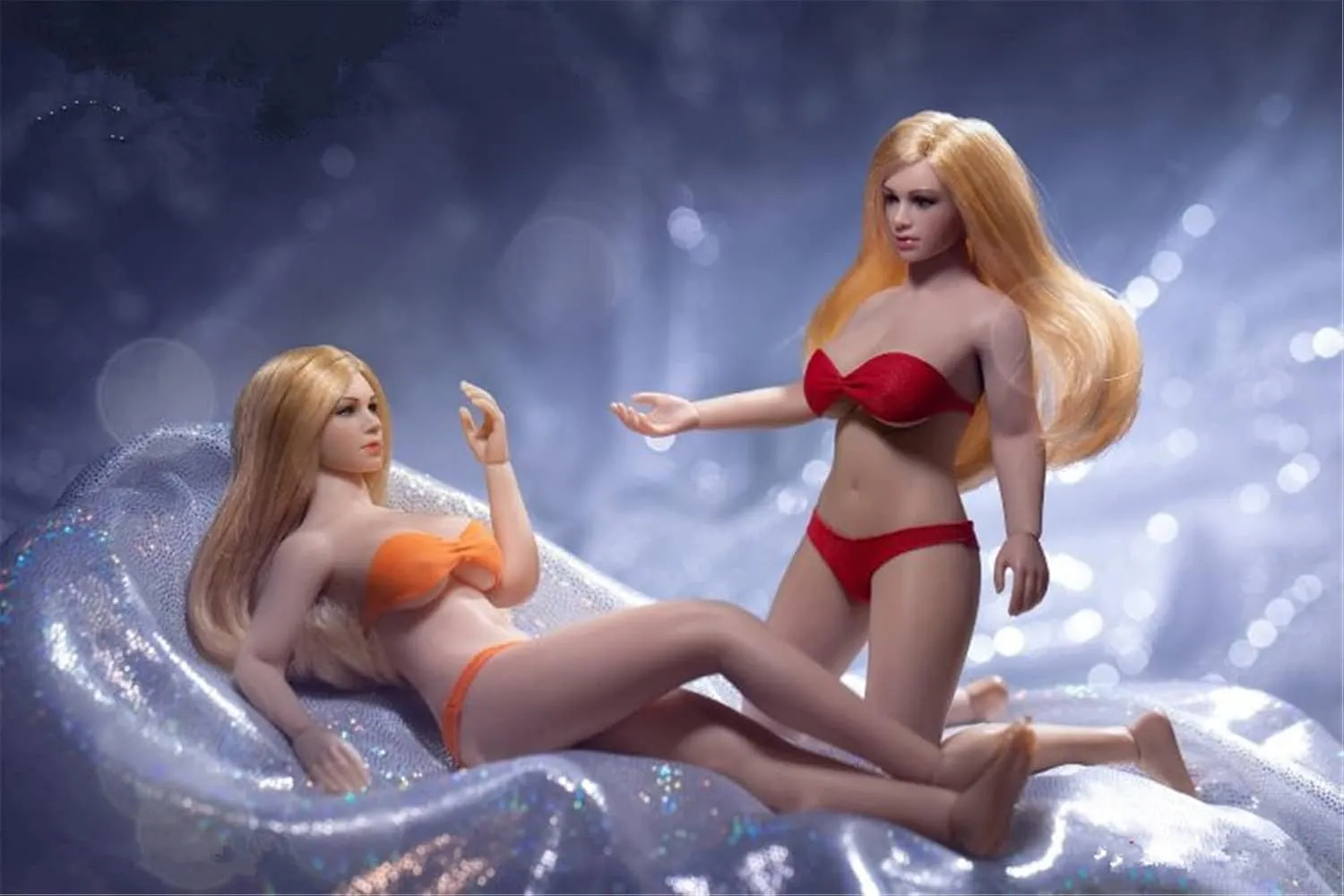 1/12 Scale Action Figure,6 inch Female Super-Flexible Slightly Fat Pale Skin Large Bust Action Figure Doll Collection T05A