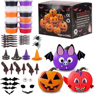 12-Pack Halloween Sets, Modeling Clay DIY Kit, Perfect for Halloween's Holiday Party Decoration