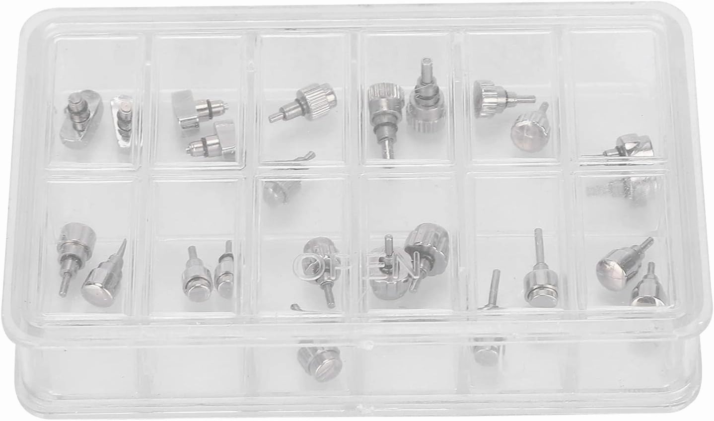 12 Grid Watch Push Press Repair Tool Kit, Alloy Material, to Use for Watchmakers, DIY Home Repairing, Includes Storage Box