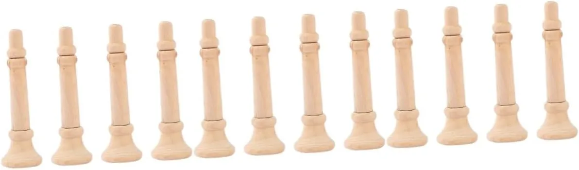 12pcs Boys and Girls Hand Painting Wooden Graffiti Horns Educational Musical Toys for Creative Play Art Projects and Imagination Development