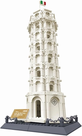 1334Pcs Leaning Tower of Pisa Italy Building Set World Landmark Architecture Model Collectible Toy for Kids and Adults