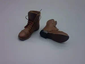 1/6 Scale Brown Boots Male Soldier Model Figure for 12" Movable Doll Action Figure，Flexible Seamless Doll Miniatures Accessories Doll