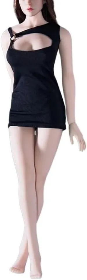 1/6 Scale Female Action Figure Doll Clothes Sleeveless Tight Vest Dress for 12 Inch Female Joint Flexible Figure Doll Miniatures Accessories Doll