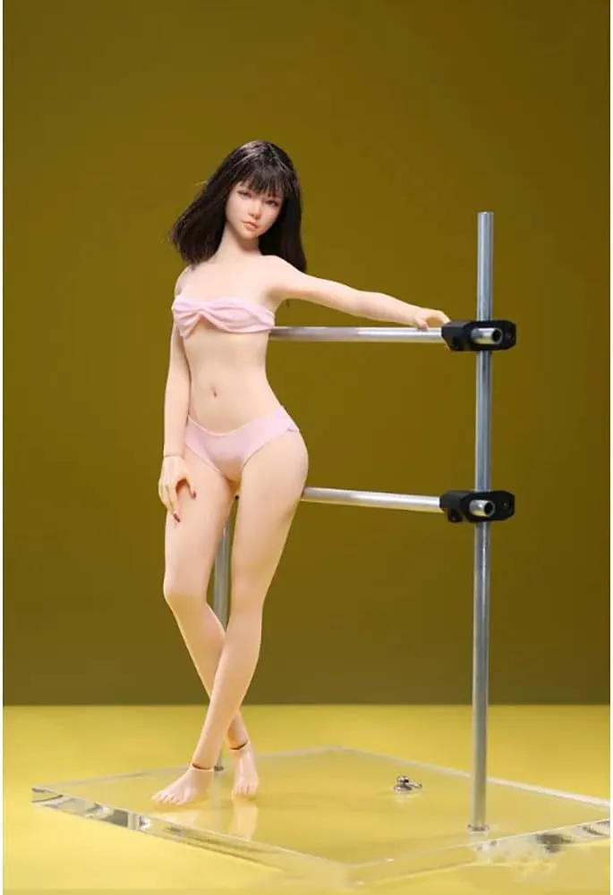 1/6 Scale Female Body 12in JIAOU Doll Narrow Shoulders Pink Skin Small Bust Flexible Girlish Action Figure Doll Miniature Figure Body