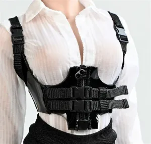 1/6 Scale Female Figure Doll Clothes Leather Belt Vest for 12" Female Action Figure, Flexible Seamless Doll Silicone Body Doll