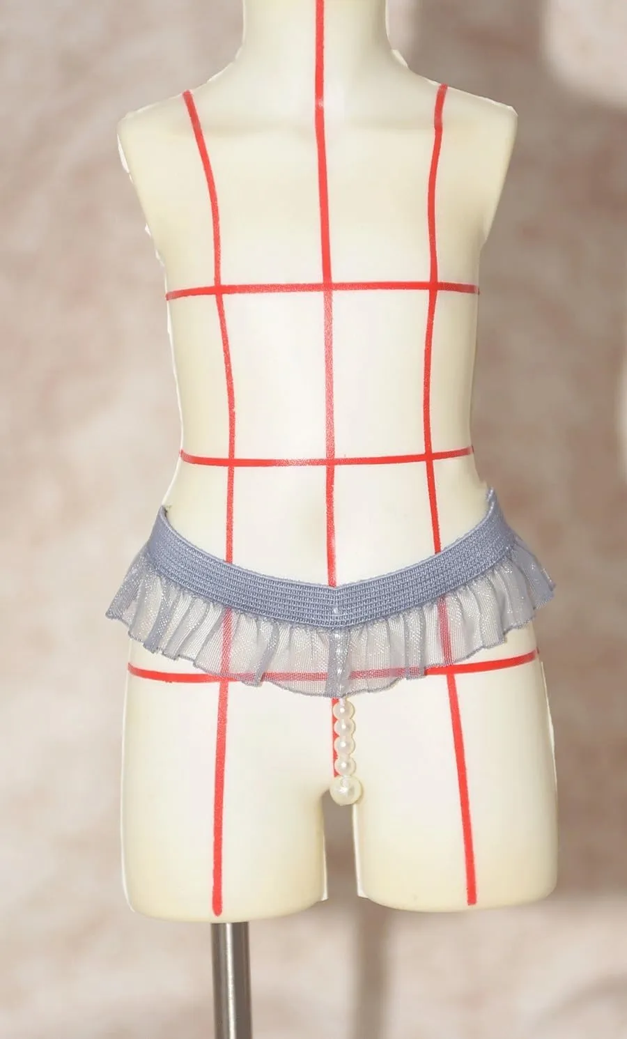 1/6 Scale Female Soldier Model Doll Clothes 12 Inch Mobile Doll Action Doll Bow Tie Underpants, Flexible Seamless Doll Miniature Accessories Doll(Blue)