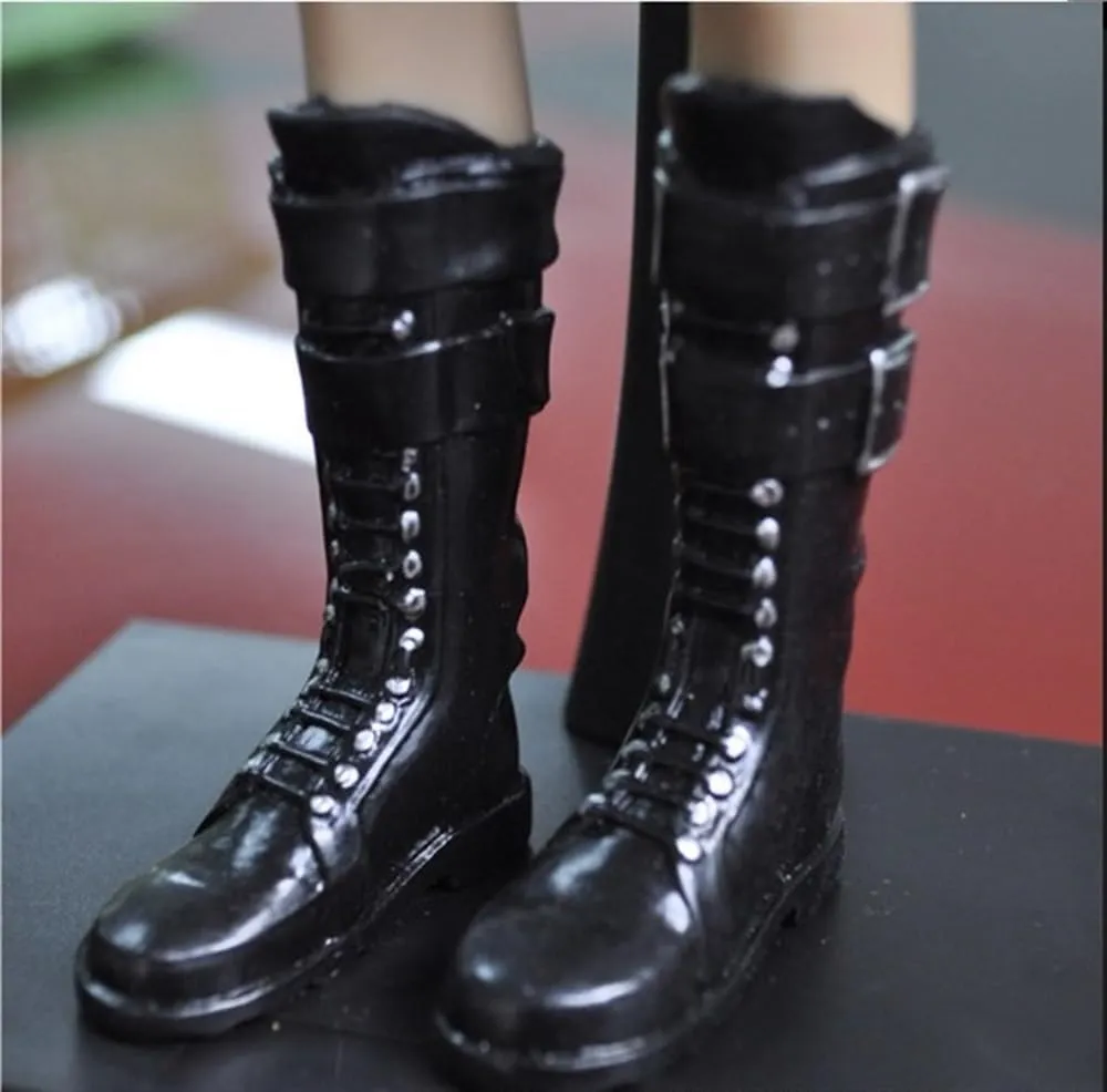 1/6 Scale Female Soldier Model Figure Doll Boots E27Q for 12" Movable Doll Action Figure，Flexible Seamless Doll Miniatures Accessories Doll