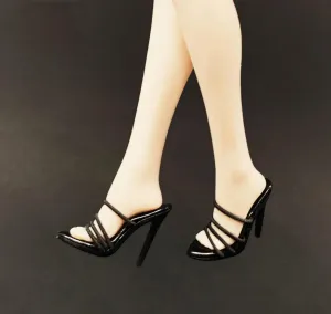 1/6 Scale Female Soldier Model Figure Doll Clothing High Heels GRU6 for 12" Movable Doll Action Figure，Flexible Seamless Doll Miniatures Accessories Doll(Black)