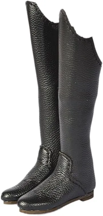 1/6 Scale Female Soldier Model Figure Doll Shoes Flat Boots for 12" Movable Doll Action Figure，Flexible Seamless Doll Miniatures Accessories Doll(Black)