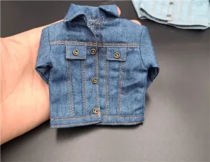 1/6 Scale Figure Doll Clothes Denim Jacket Overcoat for 12" Female Action Figure, Flexible Seamless Doll Silicone Body Doll