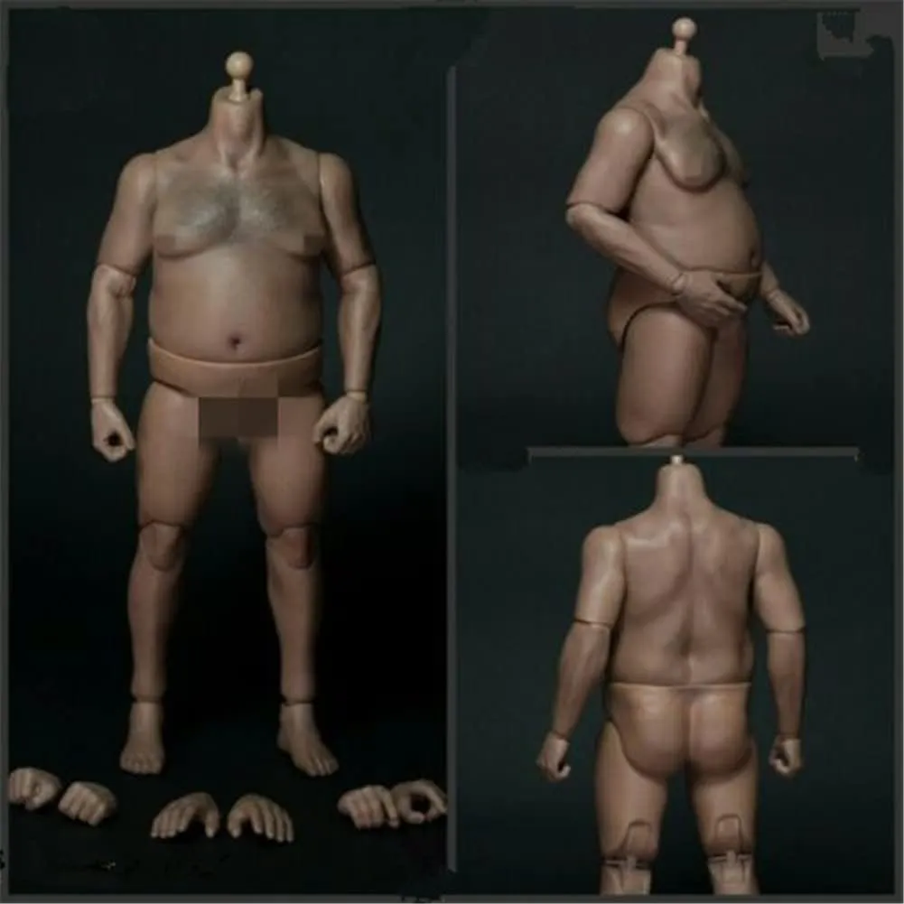 1/6 Scale Male Body, 12inches Male Plump Body Type Flexible Action Figure Doll Collection