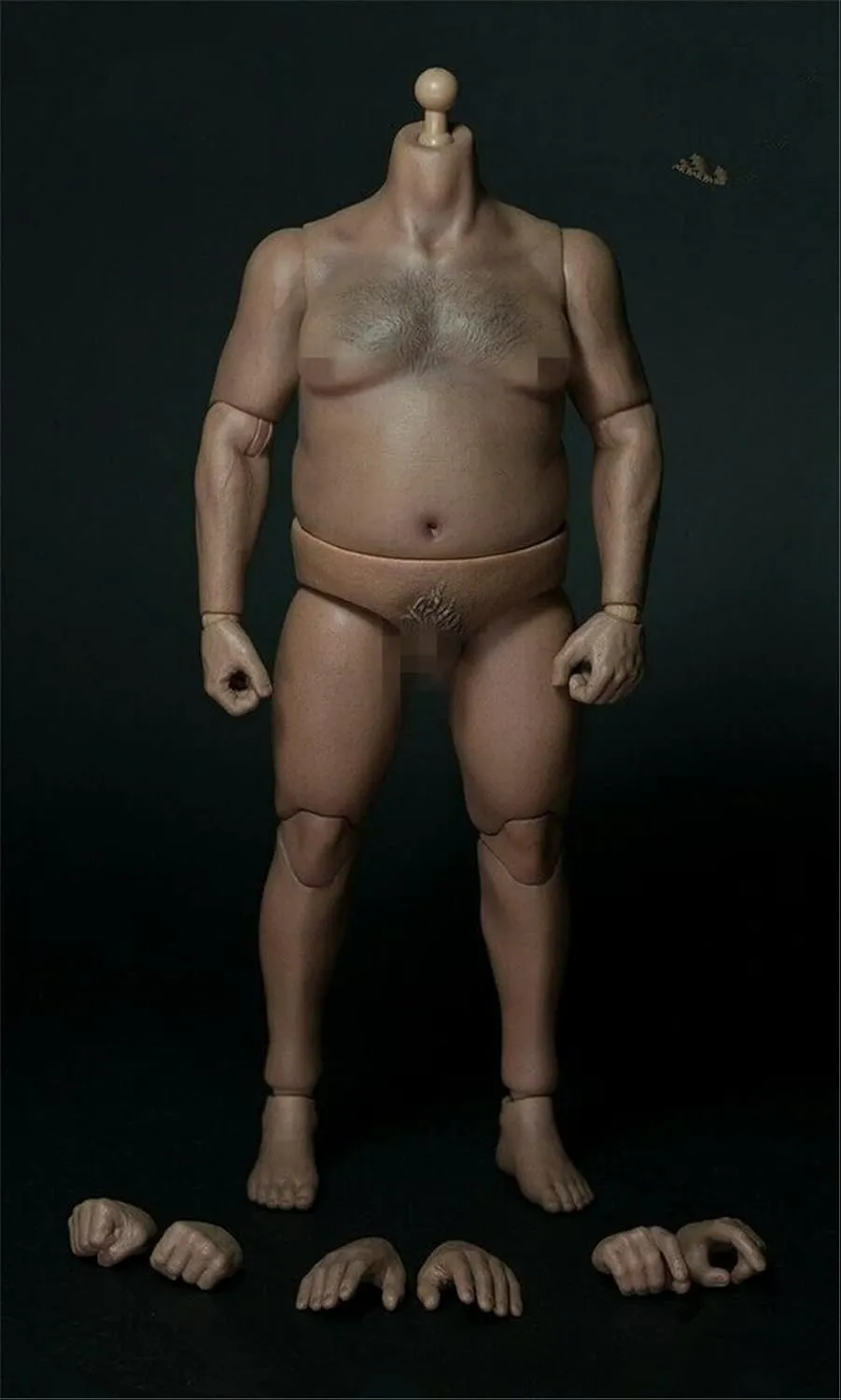 1/6 Scale Male Body, 12inches Male Plump Body Type Flexible Action Figure Doll Collection