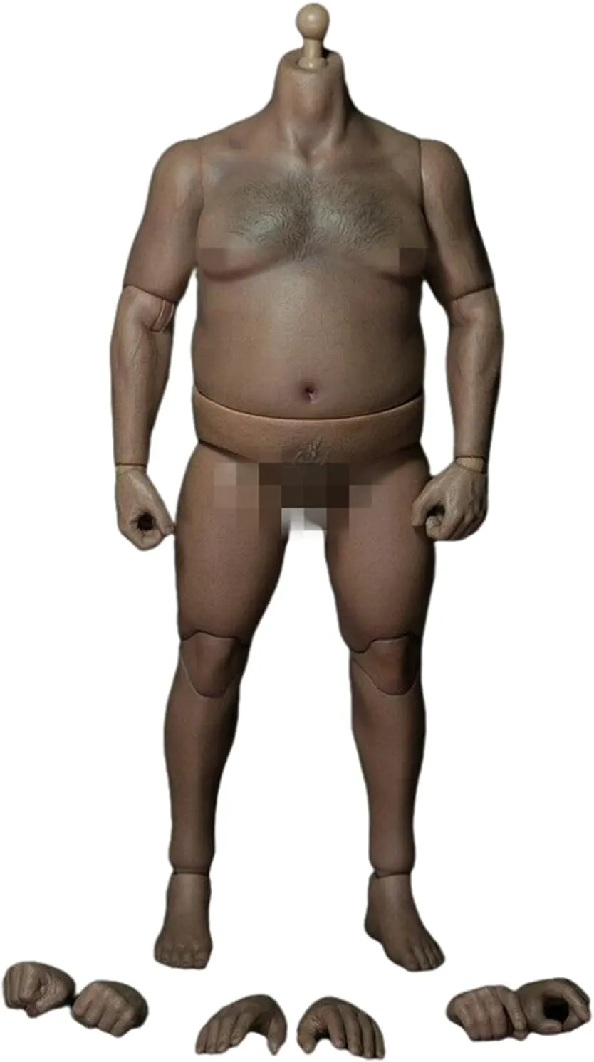 1/6 Scale Male Body, 12inches Male Plump Body Type Flexible Action Figure Doll Collection