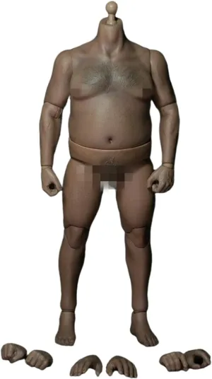 1/6 Scale Male Body, 12inches Male Plump Body Type Flexible Action Figure Doll Collection
