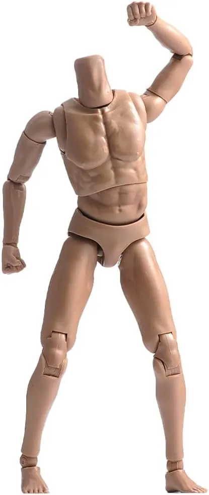 1/6 Scale Male Figure Body,12'' Flexible Muscle Skin Color Solider Action Figure Doll Collection