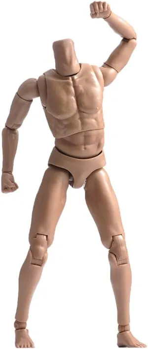 1/6 Scale Male Figure Body,12'' Flexible Muscle Skin Color Solider Action Figure Doll Collection