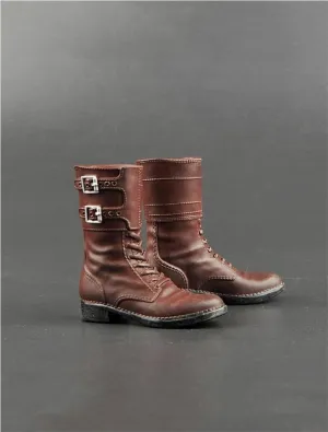 1/6 Scale Male Figure Shoes, Lace Up Ankle Short Boots for 12" Action Figure Flexible Seamless Doll Miniatures Accessories Doll