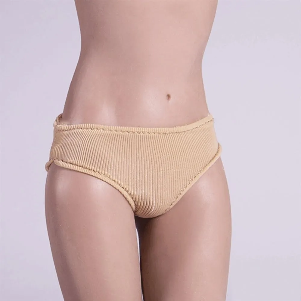 1/6 Scale Soldier Model Figure Doll Underpants for 12 Inch Movable Doll Action Figure, Flexible Seamless Doll Miniatures Accessories Doll(Beige)