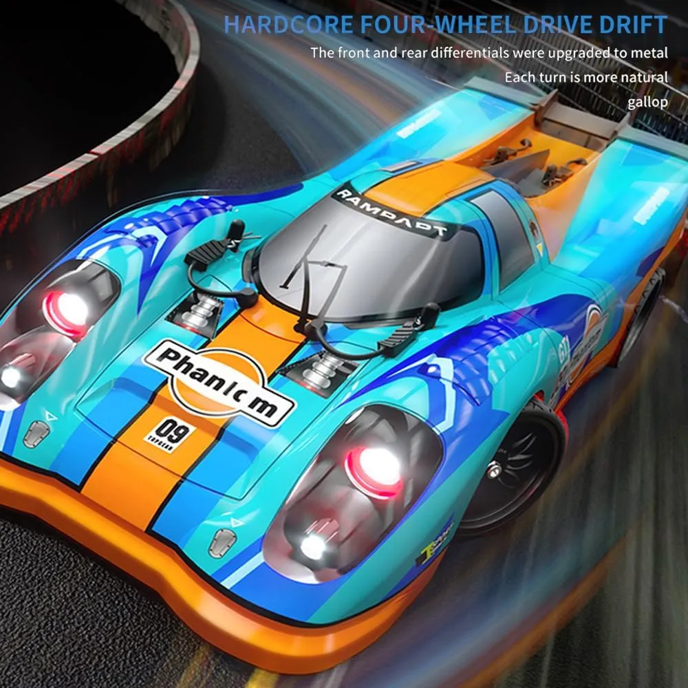 16307Pro Brushless RC Car, On Road High Power Drift Car 4WD Remote Control Truck, 45KM/H High Speed RC Car for Racing, Street Bash Electric Powered Drifting Car with 7 Modes LED Lights