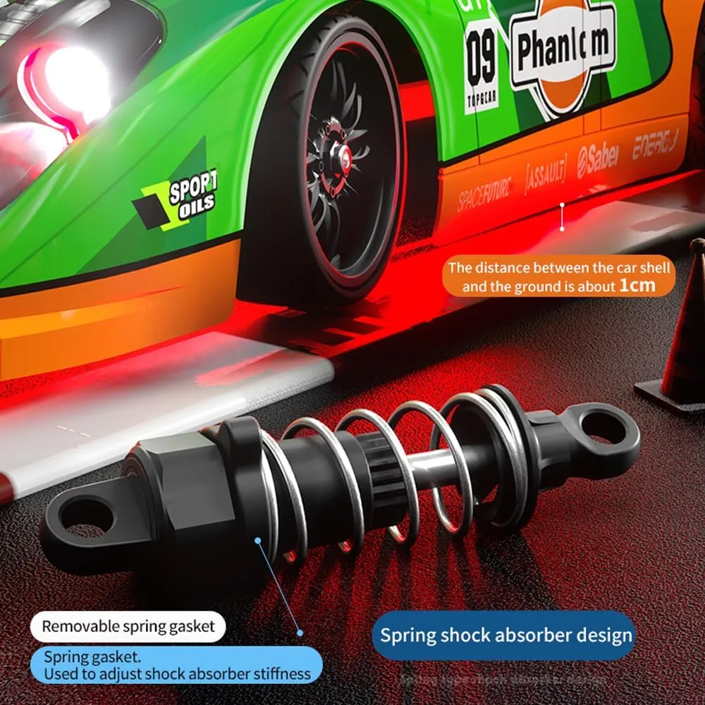 16307Pro Brushless RC Car, On Road High Power Drift Car 4WD Remote Control Truck, 45KM/H High Speed RC Car for Racing, Street Bash Electric Powered Drifting Car with 7 Modes LED Lights