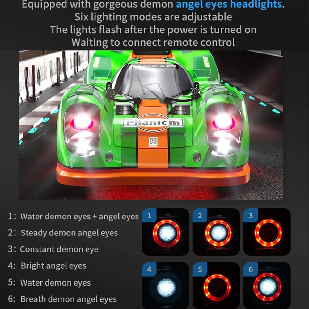 16307Pro Brushless RC Car, On Road High Power Drift Car 4WD Remote Control Truck, 45KM/H High Speed RC Car for Racing, Street Bash Electric Powered Drifting Car with 7 Modes LED Lights