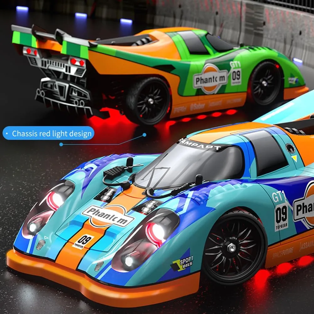 16307Pro Brushless RC Car, On Road High Power Drift Car 4WD Remote Control Truck, 45KM/H High Speed RC Car for Racing, Street Bash Electric Powered Drifting Car with 7 Modes LED Lights