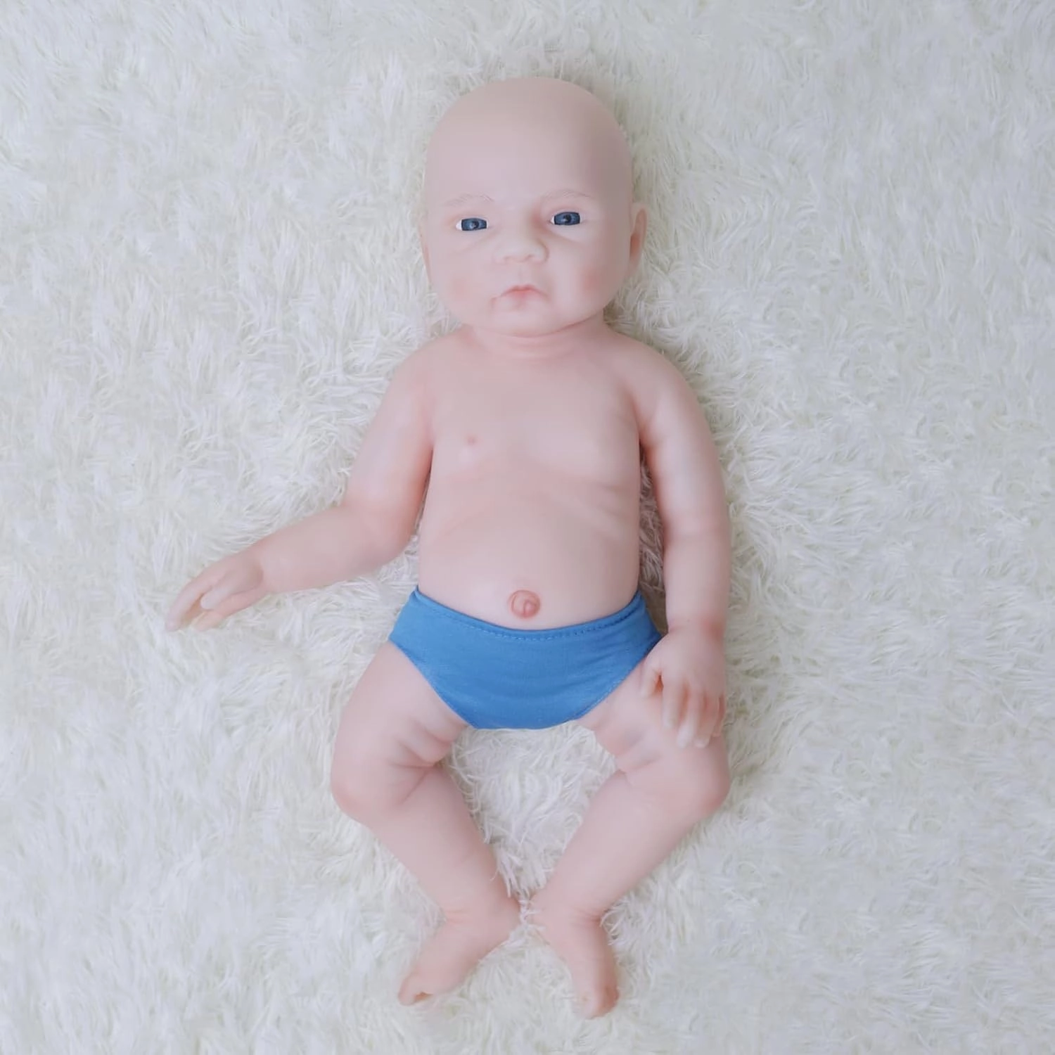 18 inch Full Silicone Baby Doll Boy - Realistic Reborn Baby Dolls, Christmas and Birthday Gifts for Daughter, Niece and Granddaughter