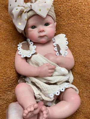 18inch/45cm Bettie Girl Lifelike Anatomically Correct Silicone Baby Dolls Realistic Full Solid Silicone Body Newborn Dolls Flexible