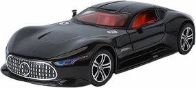 1:24 for AMG Alloy Model Car Sound and Light Reverse Feed Sports Car Model Table Ornaments(Black)