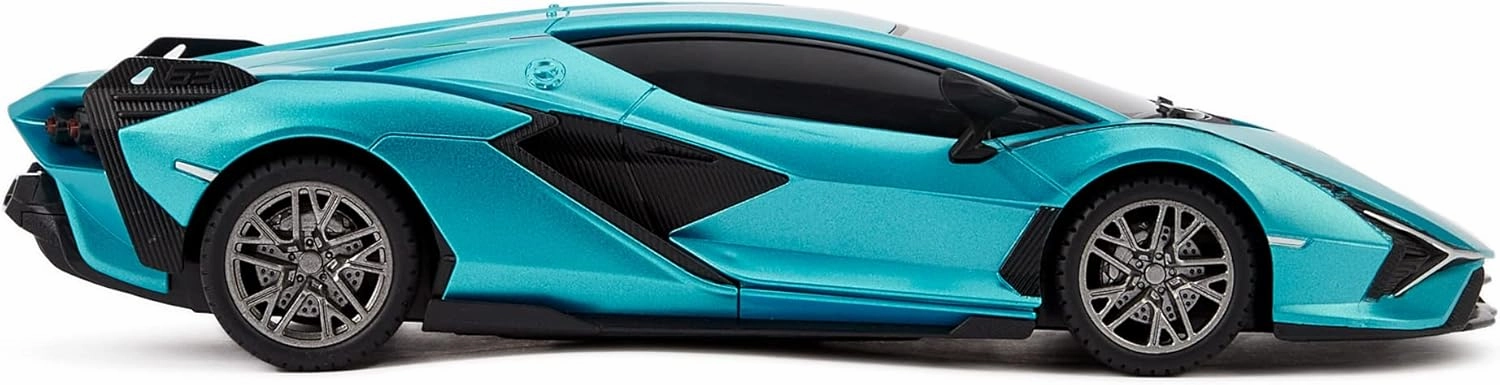 1:24 Scale Officially Licensed RC Lamborghini Sián FKP 37, Blue Lambo Sport Racing Hobby Toy Car Model Vehicle for Boys Girls and Adults Gift