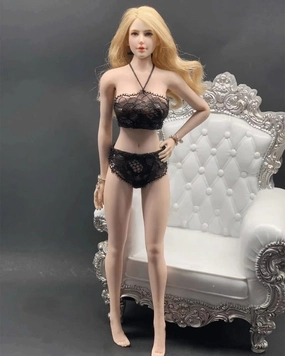 1/6 Scale Figure Doll Clothes Lace Underwear Underpants J0G3 for 12" Female Action Figure, Flexible Seamless Doll Silicone Body Doll(Black)