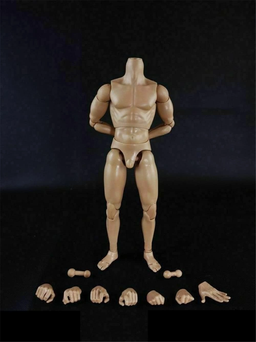 1/6 Scale Male Body,12inch Male Flexible Strong Muscular Action Figure Body Doll Collection (A)