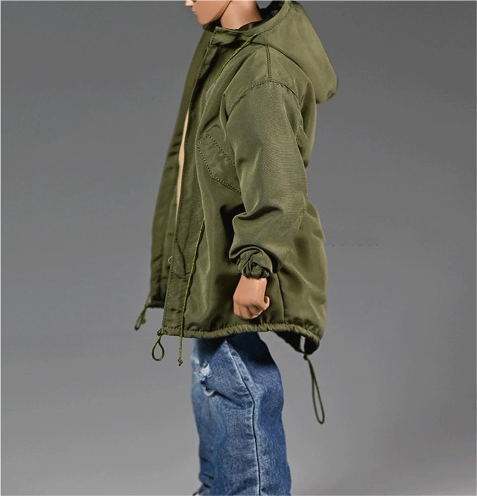1/6 Scale Male Soldier Model Doll Clothes 12 Inch Action Doll Workwear Jacket, Flexible Seamless Doll Miniature Accessories Doll(Green)
