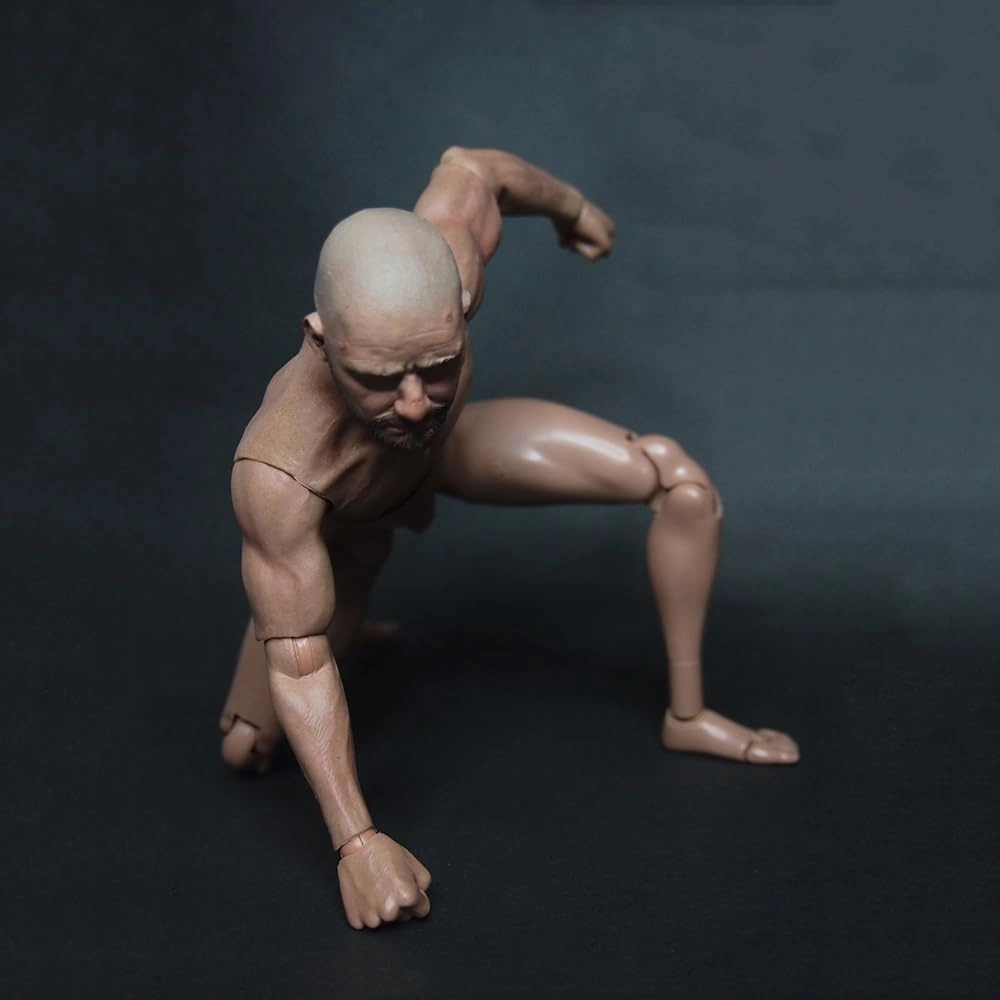 1/6 Scale Muscle Male Body 12in Flexible Muscle Male Action Figure Doll Miniature Figure Without Head Sculpt
