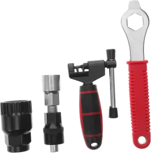 1Set Bicycle Repair Tool Kit Compact Crank Puller Shaft Remover Wrench for Road Bike Accessories Portable Multi Function Tools for Easy Tire Removal Bike Maintenance