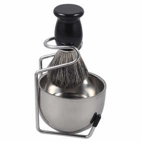 1set Men Portable Shaving Kit Professional Brush with Foaming Bowl for Traditional Shaving Includes Detangling Beard Brush for Special Occasions