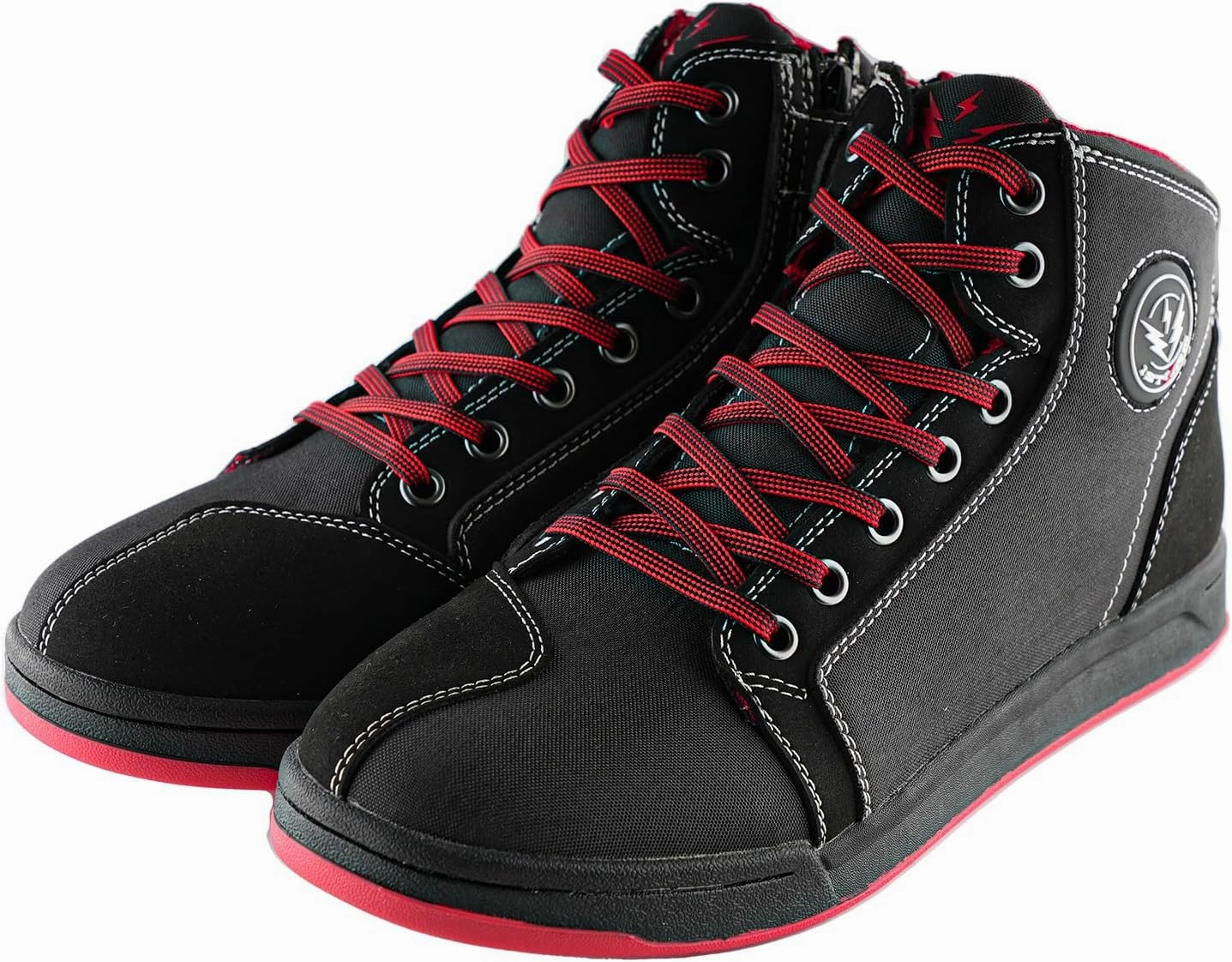 1Storm Men's Motorcycle Boots Rider Racing Black Hiking Trekking Outdoor Boots