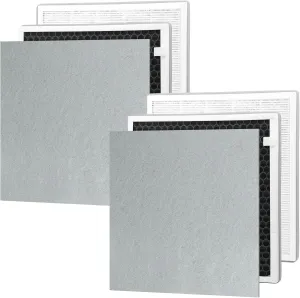 2 Packs IC-5018 IC-5120 Replacement Filter for InvisiClean Aura IC-5018, Aura II IC-5018 and Sensa IC-5120, 4 in 1 filter with H13 True HEPA and Activated Carbon Filter